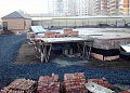 Полностью завершены работы по гидро- и теплоизоляции стен цокольной части храма и плиты перекрытия Полностью завершены работы по гидро- и теплоизоляции стен цокольной части храма и плиты перекрытия